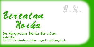 bertalan moika business card